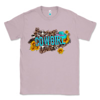 Lilac western cowgirl and sunflower with hat and cowhide leopard Classic Tee - Artiststas