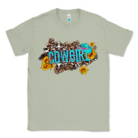 Matcha western cowgirl and sunflower with hat and cowhide leopard Classic Tee - Artiststas