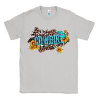 Moon Dust western cowgirl and sunflower with hat and cowhide leopard Classic Tee - Artiststas