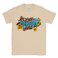Mushroom western cowgirl and sunflower with hat and cowhide leopard Classic Tee - Artiststas