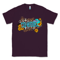 Plum western cowgirl and sunflower with hat and cowhide leopard Classic Tee - Artiststas