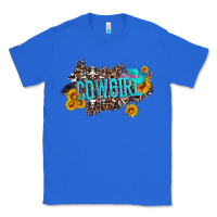 True Royal western cowgirl and sunflower with hat and cowhide leopard Classic Tee - Artiststas