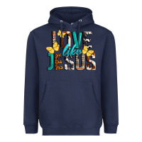 Navy Love Like Jesus Heavyweight Hoodie - LillyAllenDesigns