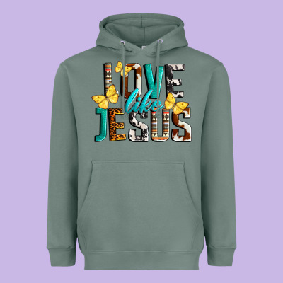Love Like Jesus Heavyweight Hoodie Designed By Lillyallendesigns