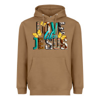 Toasted Coconut Love Like Jesus Heavyweight Hoodie - LillyAllenDesigns