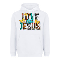 White Love Like Jesus Heavyweight Hoodie - LillyAllenDesigns