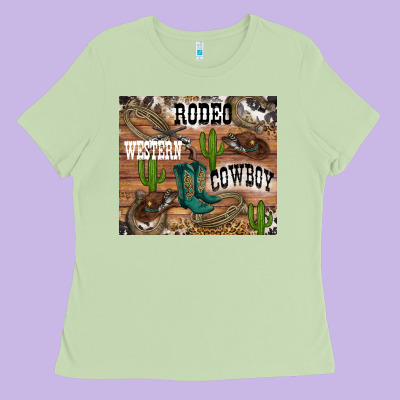 Ladies Tee western rodeo