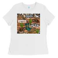 White western rodeo Ladies Tee - RanaPortraitStore