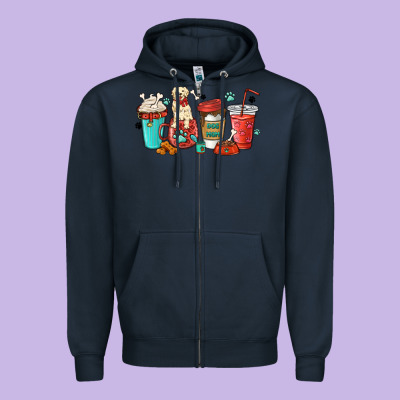 Dog Mama Golden Retriever Zipper Hoodie Designed By Maliassmallbusiness