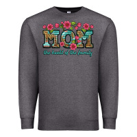 Charcoal Heather mom the heart of the family Premium Sweatshirt - Artiststas