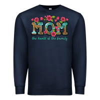 Navy mom the heart of the family Premium Sweatshirt - Artiststas