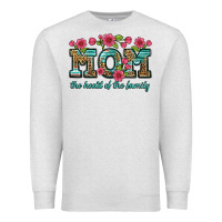 Oatmeal Heather mom the heart of the family Premium Sweatshirt - Artiststas