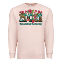 Pale Pink mom the heart of the family Premium Sweatshirt - Artiststas