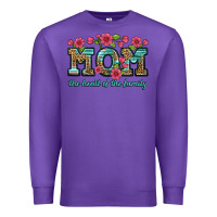 Purple mom the heart of the family Premium Sweatshirt - Artiststas