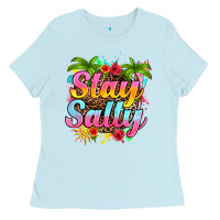 Baby Blue stay salty Ladies Tee - RanaPortraitStore
