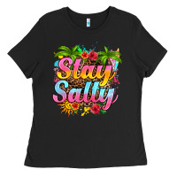 Black stay salty Ladies Tee - RanaPortraitStore