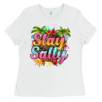 White stay salty Ladies Tee - RanaPortraitStore