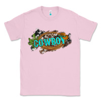 Bubblegum Pink western cowboy and hat with cactus and cowhide Classic Tee - Artiststas