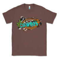 Chestnut western cowboy and hat with cactus and cowhide Classic Tee - Artiststas