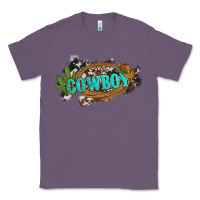 Lavender western cowboy and hat with cactus and cowhide Classic Tee - Artiststas