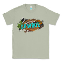 Matcha western cowboy and hat with cactus and cowhide Classic Tee - Artiststas
