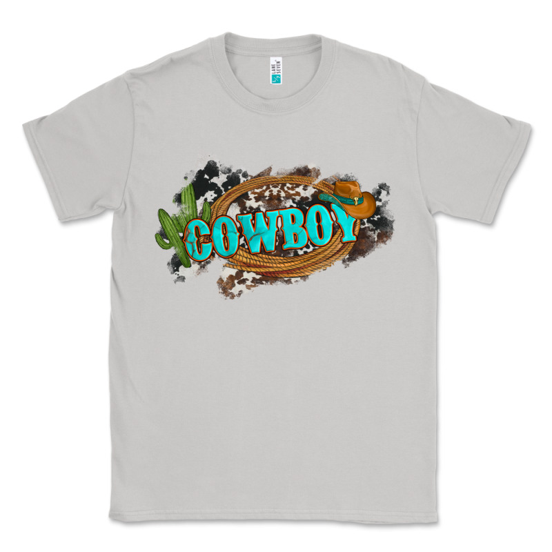 Western Cowboy And Hat With Cactus And Cowhide Classic Tee by Artiststas | Teevron
