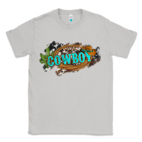 Moon Dust western cowboy and hat with cactus and cowhide Classic Tee - Artiststas