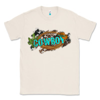 Natural western cowboy and hat with cactus and cowhide Classic Tee - Artiststas