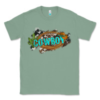 Sage western cowboy and hat with cactus and cowhide Classic Tee - Artiststas