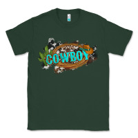 Sports Green western cowboy and hat with cactus and cowhide Classic Tee - Artiststas