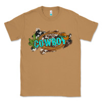 Toasted Coconut western cowboy and hat with cactus and cowhide Classic Tee - Artiststas