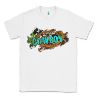White western cowboy and hat with cactus and cowhide Classic Tee - Artiststas