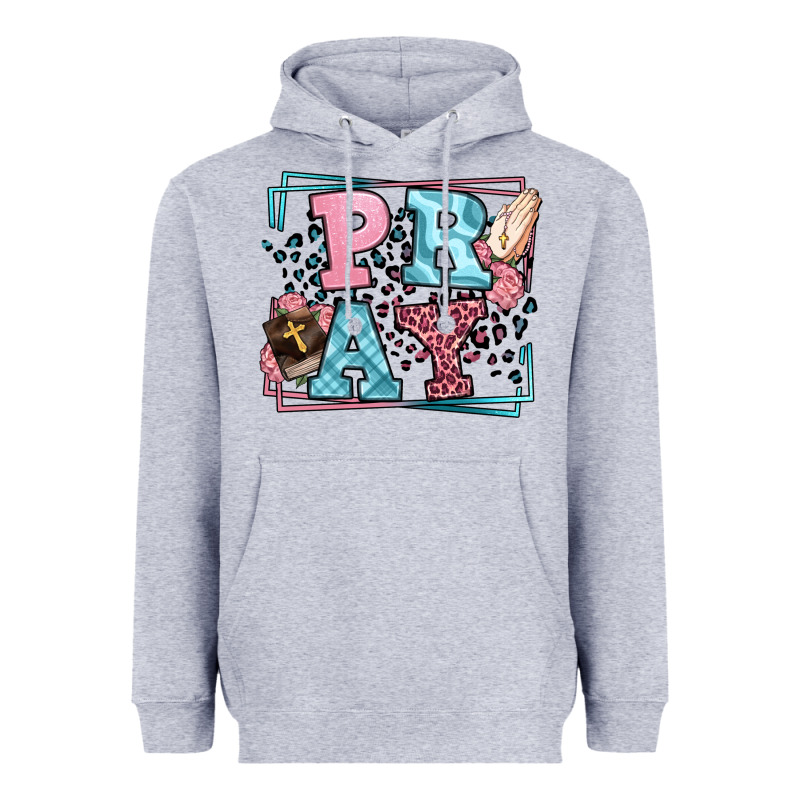Pray Leopard Frame Heavyweight Hoodie by LillyAllenDesigns | Teevron