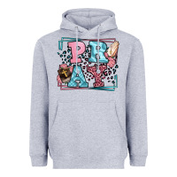 Heather Grey Pray leopard frame Heavyweight Hoodie - LillyAllenDesigns