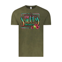Vintage Olive stay salty matthew 5 13 summer Vintage Tee - Jasminsmagicworld