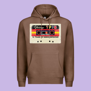 30th Birthday 30 Years 1990 Retro Tape Cassette Premium Hoodie Designed By Bettercallsaul