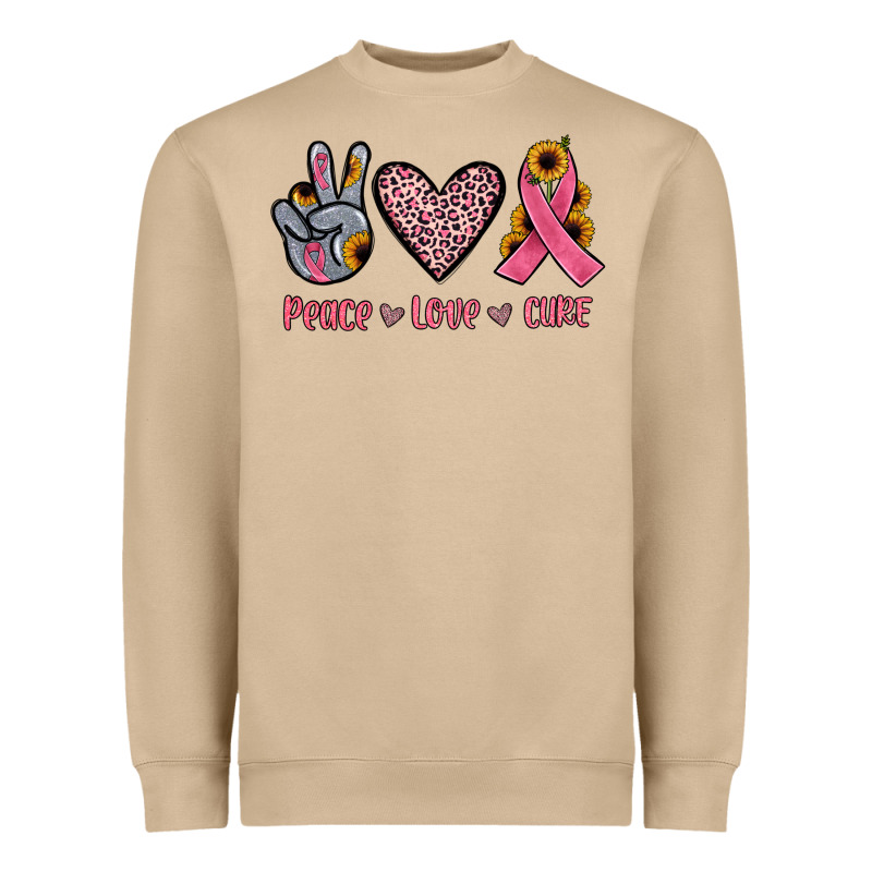 Peace Love Cure Heavyweight Sweatshirt by JahusDesignShop | Teevron