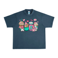 Midnight Navy valentines day gnomes coffee cups Urban Heavy Tee - Jasminsmagicworld