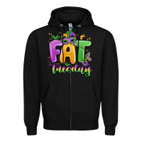 Black fat tuesday Zipper Hoodie - MaliasSmallBusiness