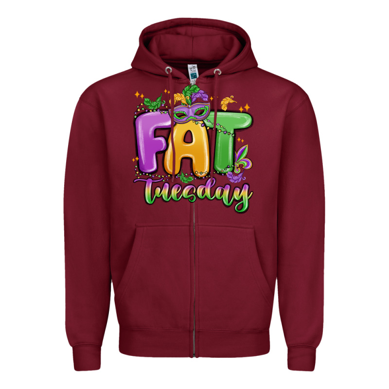 Fat Tuesday Zipper Hoodie by MaliasSmallBusiness | Teevron