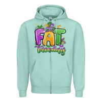 Seafoam fat tuesday Zipper Hoodie - MaliasSmallBusiness