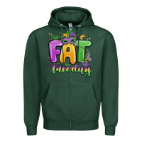 Sports Green fat tuesday Zipper Hoodie - MaliasSmallBusiness