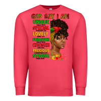 Cardinal god say i am juneteenth afro girl Premium Sweatshirt - Artiststas