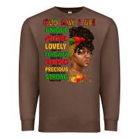 Chestnut god say i am juneteenth afro girl Premium Sweatshirt - Artiststas