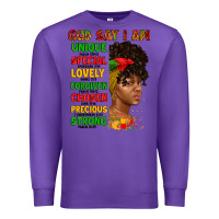 Purple god say i am juneteenth afro girl Premium Sweatshirt - Artiststas