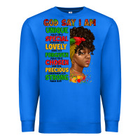 True Royal god say i am juneteenth afro girl Premium Sweatshirt - Artiststas