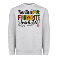 Heather Grey santa's favorite  hair stylist Heavyweight Sweatshirt - AdoDesignShop