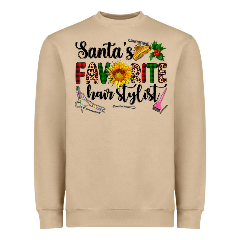 Santa's Favorite  Hair Stylist Heavyweight Sweatshirt by AdoDesignShop | Teevron