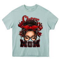 Arona cheer mom messy bun Heavy Core Tee - texasbilliewilder