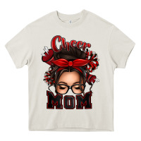 Cream cheer mom messy bun Heavy Core Tee - texasbilliewilder